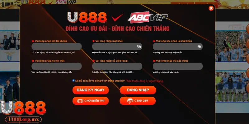 Điền mọi thông tin cá nhân theo form biểu mẫu