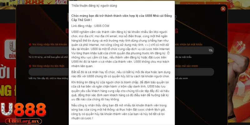 Lỗi đăng ký U888 hay gặp và cách khắc phục