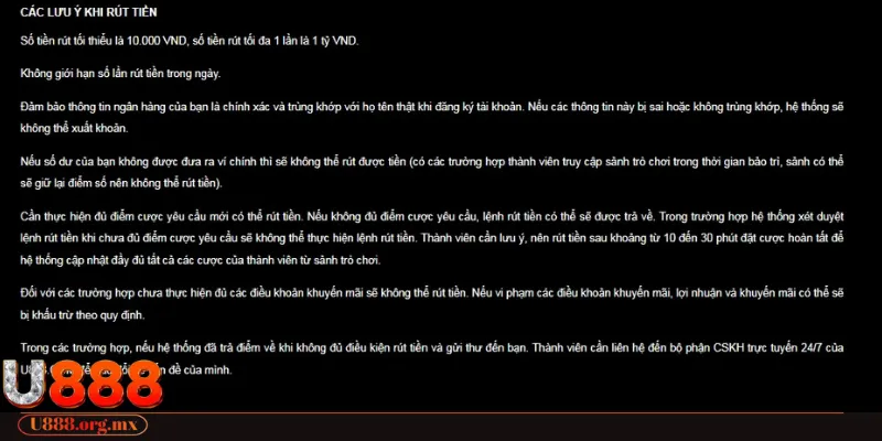 Những điểm cần lưu ý để rút tiền nhanh hơn