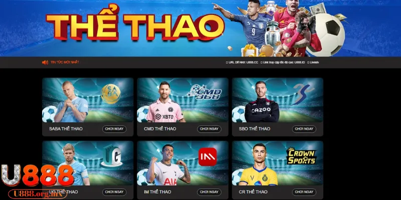 Những điều đáng nói về sảnh Thể thao U888