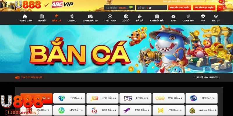 sảnh bắn cá U888