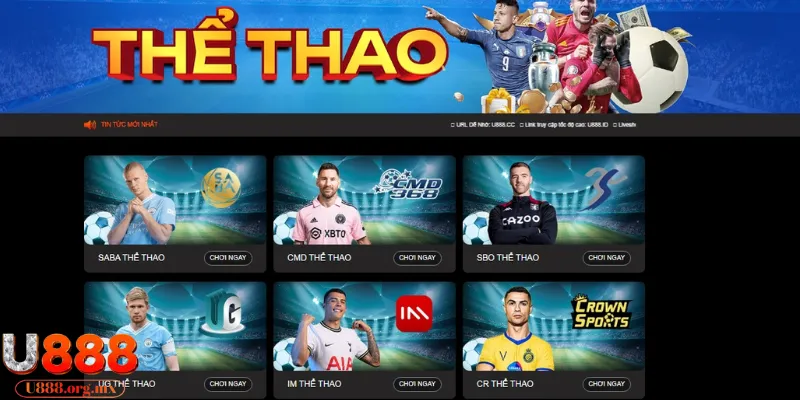 Sảnh game cược thể thao của U888